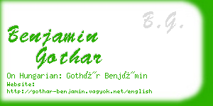 benjamin gothar business card